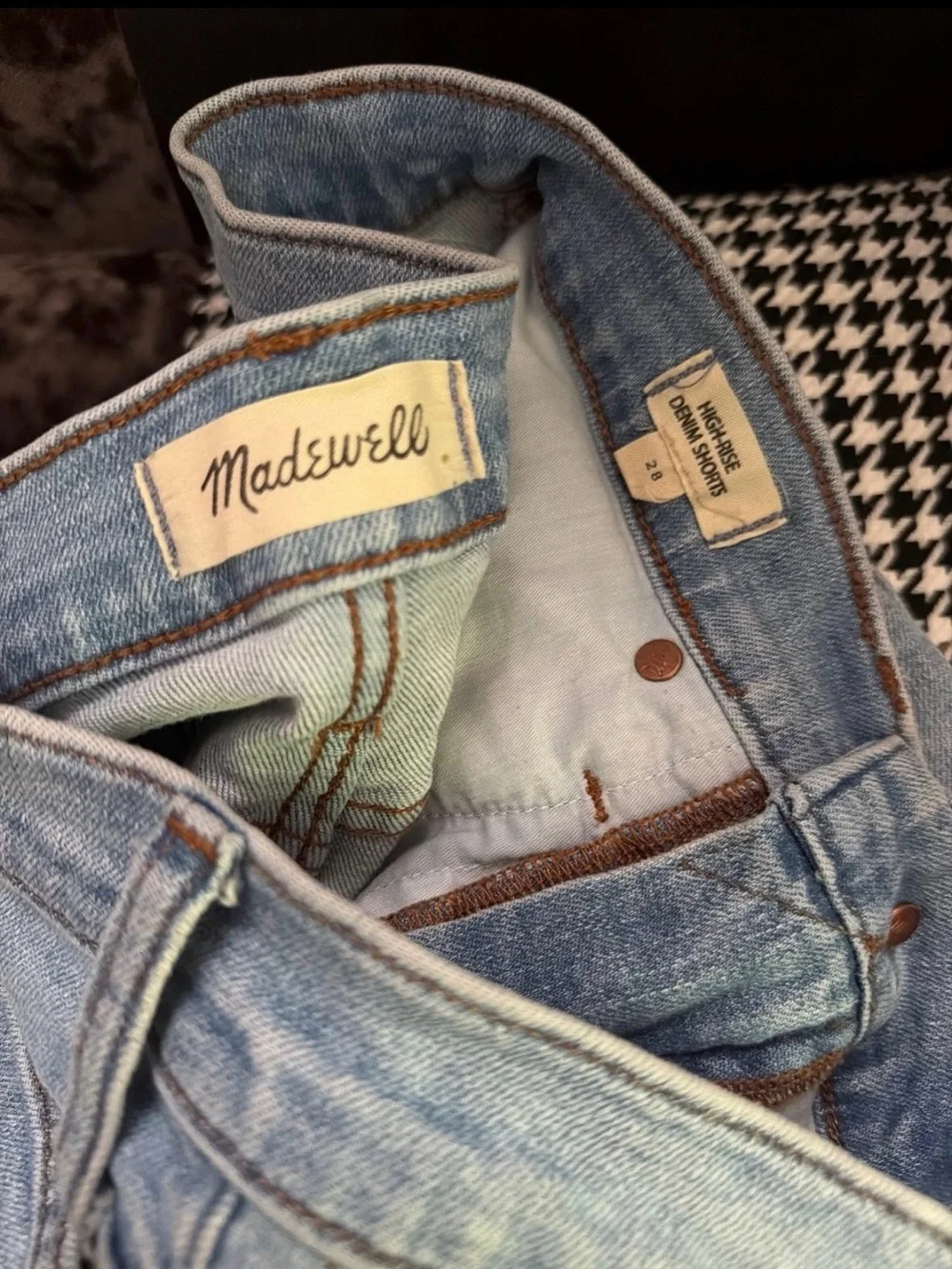 Madewell Light Blue Distressed Denim Cutoff Shorts